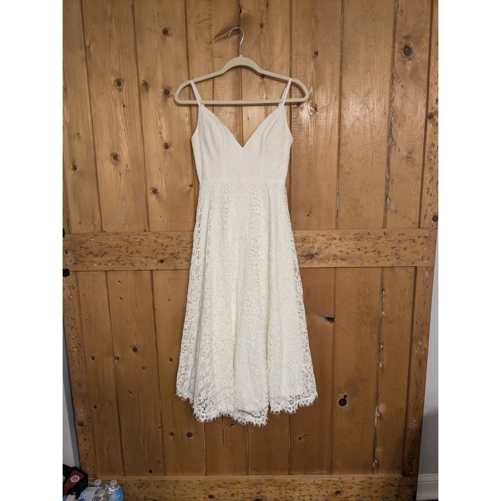 ASOS Bridal Ariana Sleeveless White Wedding Midi Dress Size 2 Bridal Shower